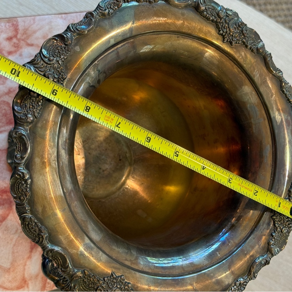 BAROQUE BY WALLACE SILVERSMITHS SILVERPLATE CHAMPAGNE WINE ICE BUCKET  #243 - Picture 12 of 12